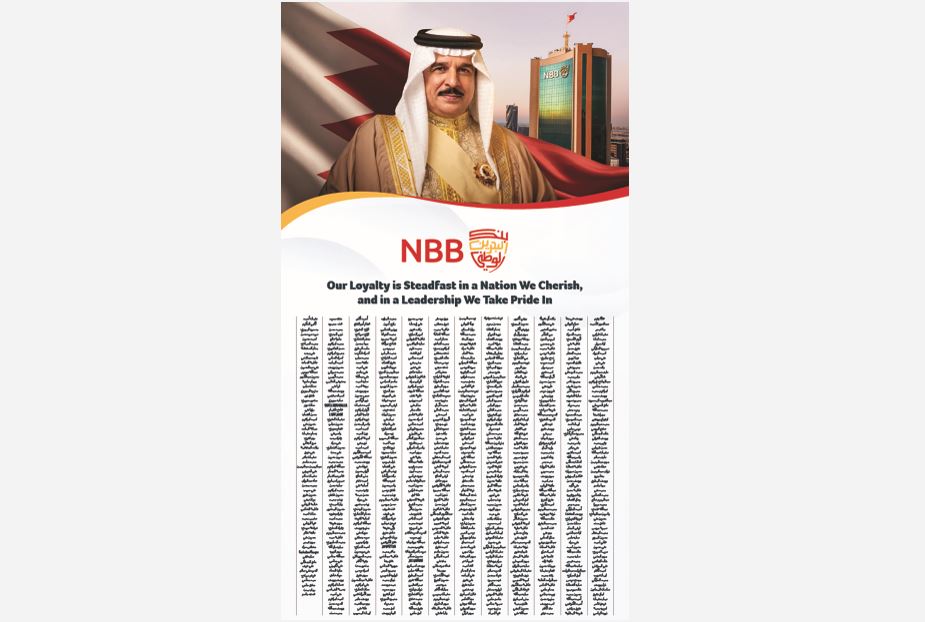 Bahrain News: Pledge of allegiance by NBB staff
